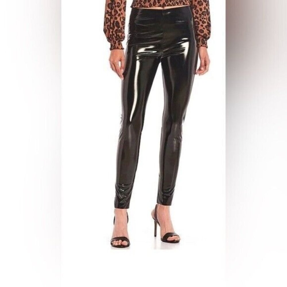 NWT Gianni Bini Women's Faux Leather Black‎ Leggings Size M MSRP $119